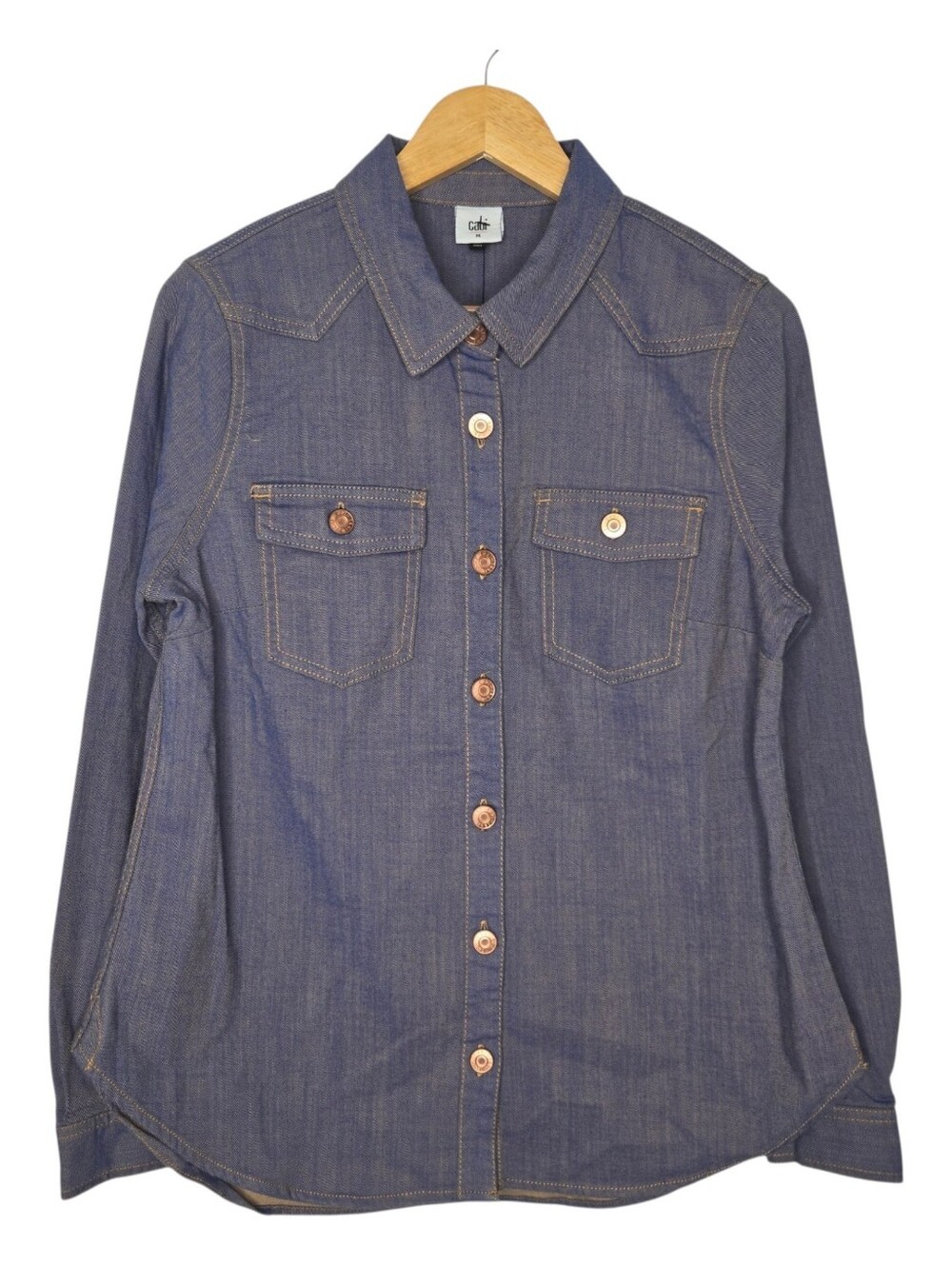 Cabi Womens Blue Denim Workshop Jacket Medium